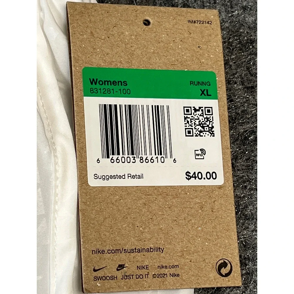 Nike Womens Running Tempo Shorts‎ Extra Large XL White Reflective Lightweight